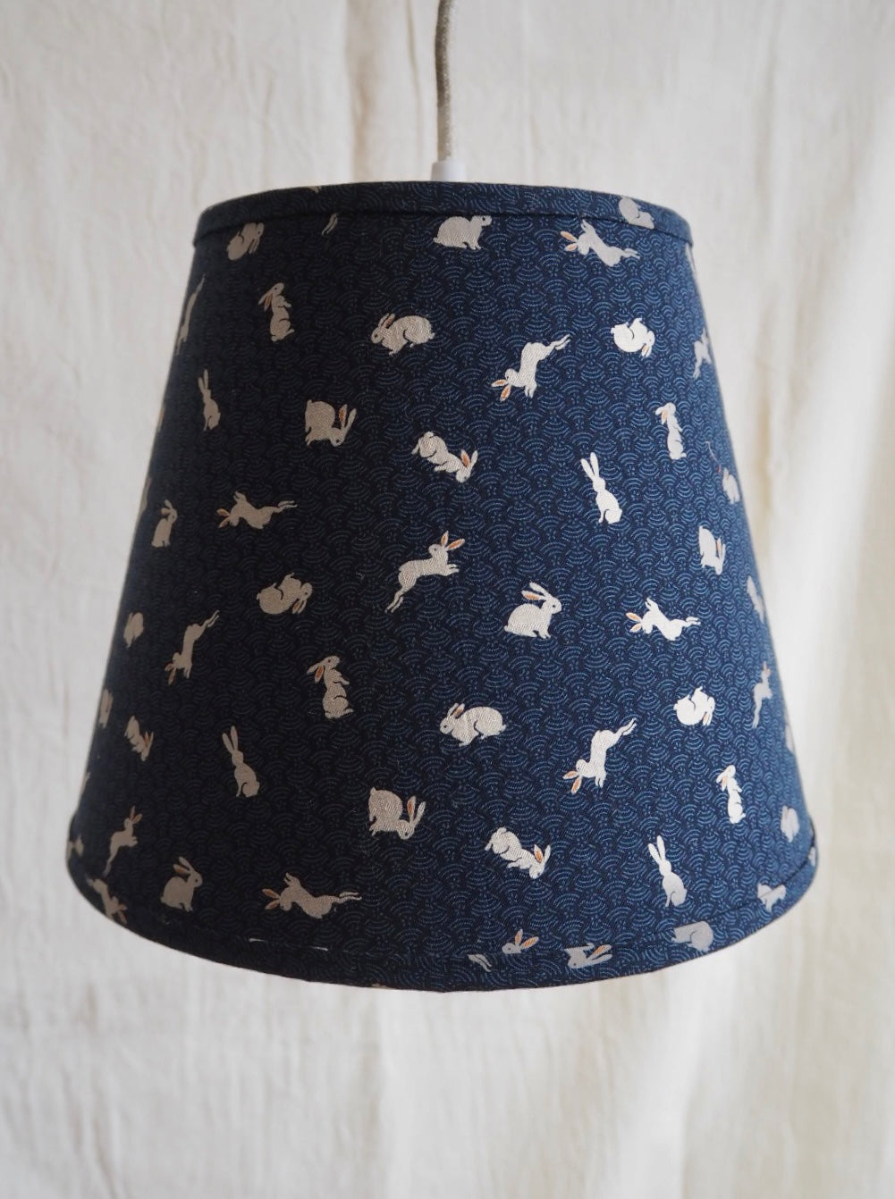 hand Crafted navy bunny lampshade Charlotte Boyd Lighting