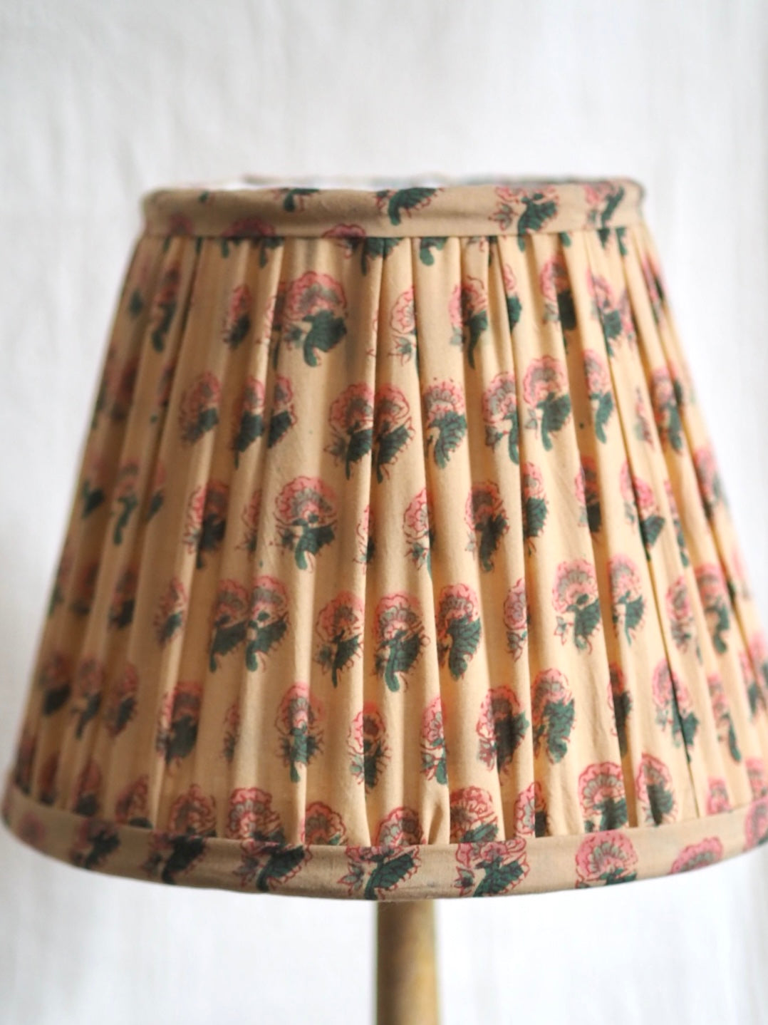 Hand Crafted Floral gathered lampshade