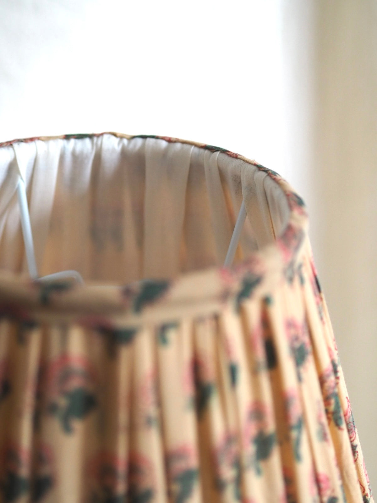 Hand crafted floral gathered lampshade Charlotte Boyd