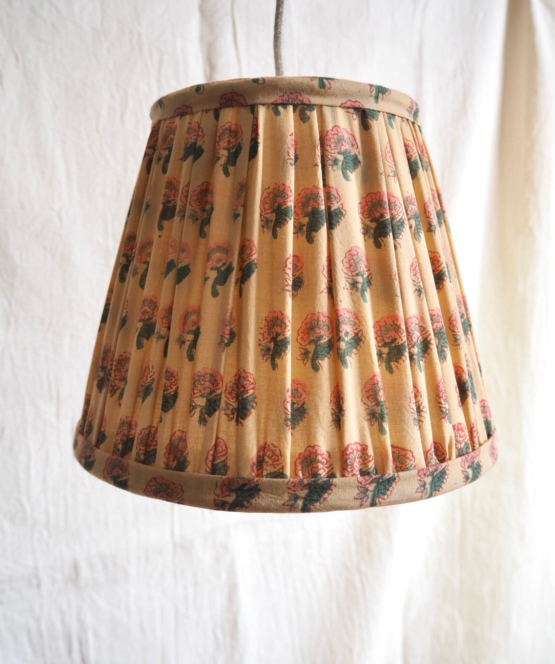 Hand Crafted floral gathered lampshade  Charlotte Boyd Lighting