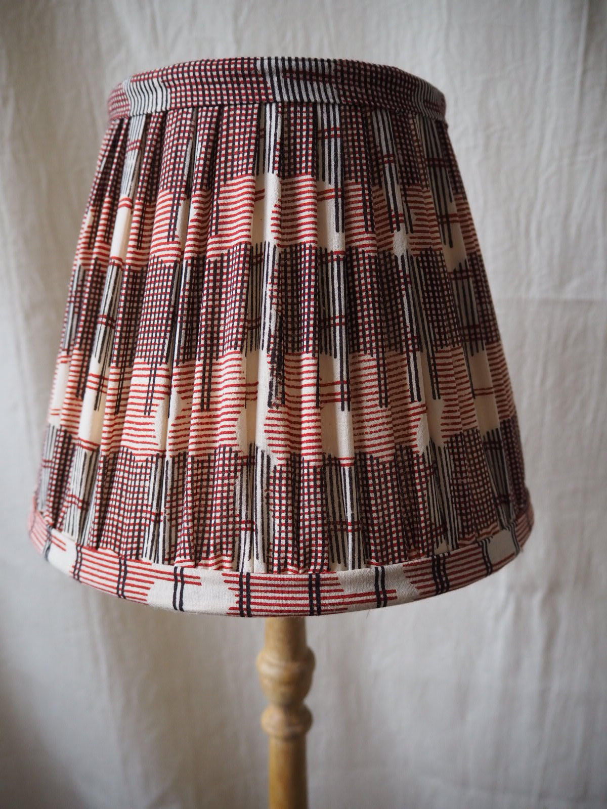 Hand Crafted rust and charcoal gathered lampshade
